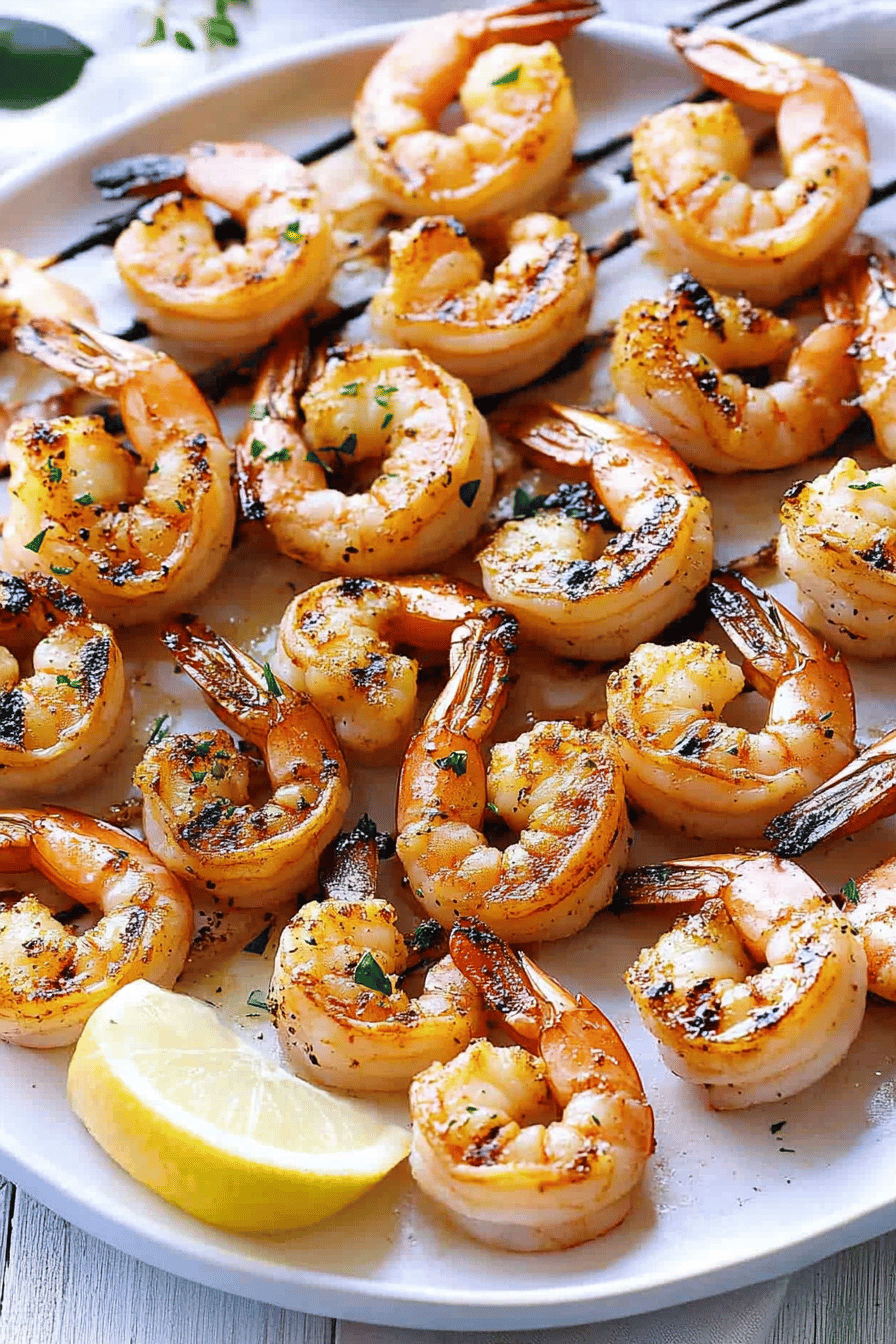 Easy Grilled Shrimp Recipe Final Dish Presentation