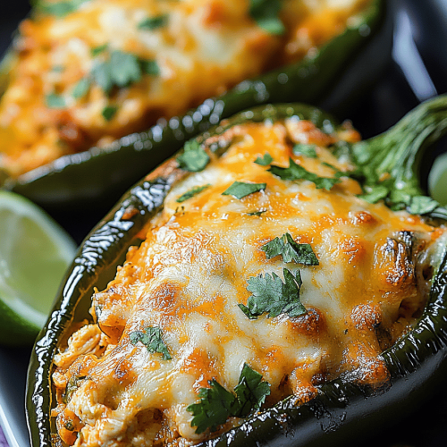 Easy Homemade Chicken-Stuffed Poblano Peppers Recipe