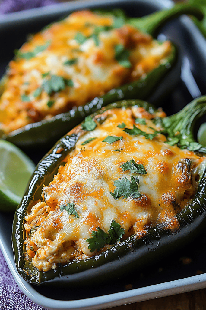 Easy Homemade Chicken-Stuffed Poblano Peppers Recipe