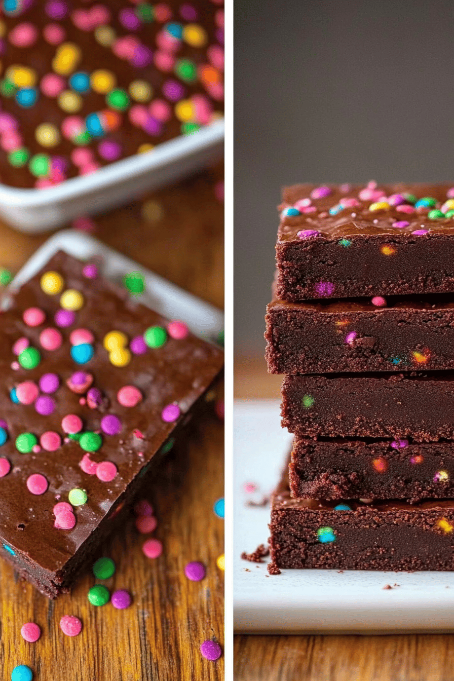 Easy Homemade Cosmic Brownies Recipe Final Dish Presentation