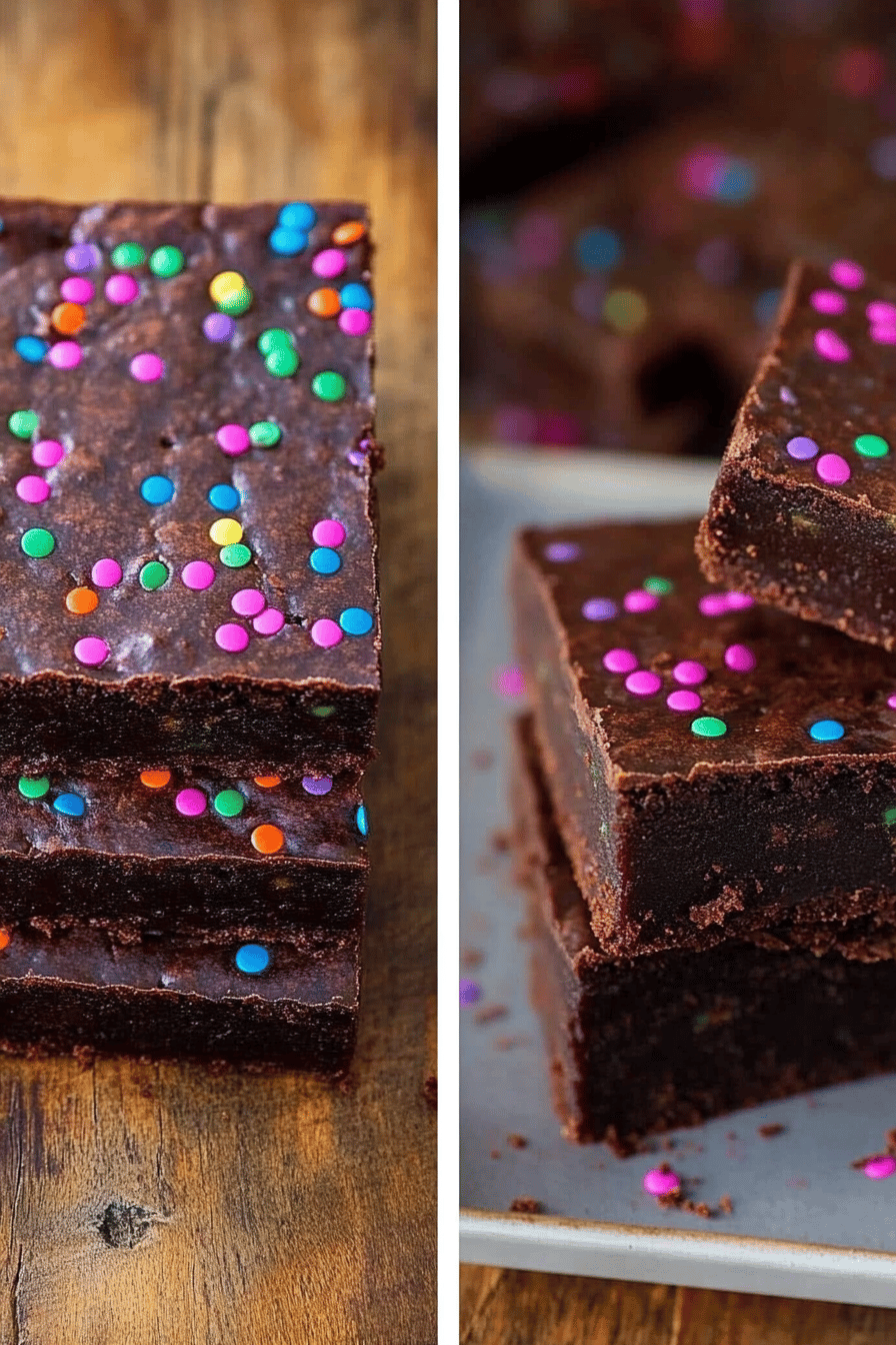 Easy Homemade Cosmic Brownies Recipe Final Dish Presentation
