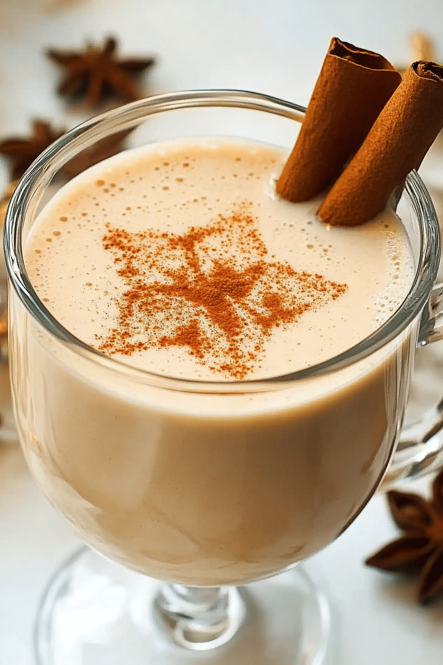 Easy Homemade Eggnog Recipe Final Dish Presentation