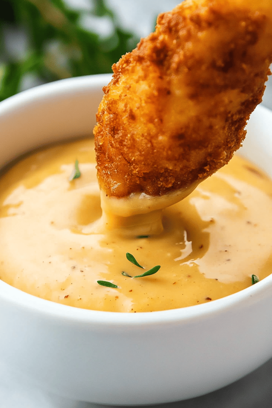 Easy Homemade Honey Mustard Sauce Final Dish Presentation