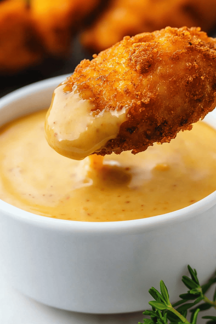 Easy Homemade Honey Mustard Sauce Final Dish Presentation
