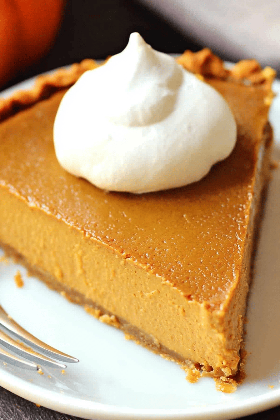 Easy Keto Crustless Pumpkin Pie Recipe Final Dish Presentation