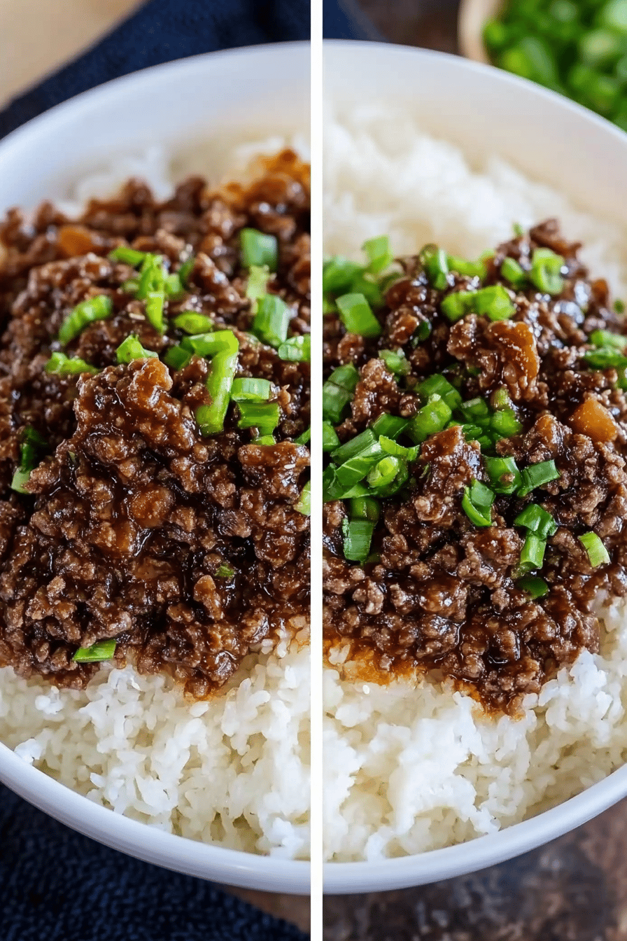 Easy Korean Ground Beef with Napa Slaw Final Dish Presentation
