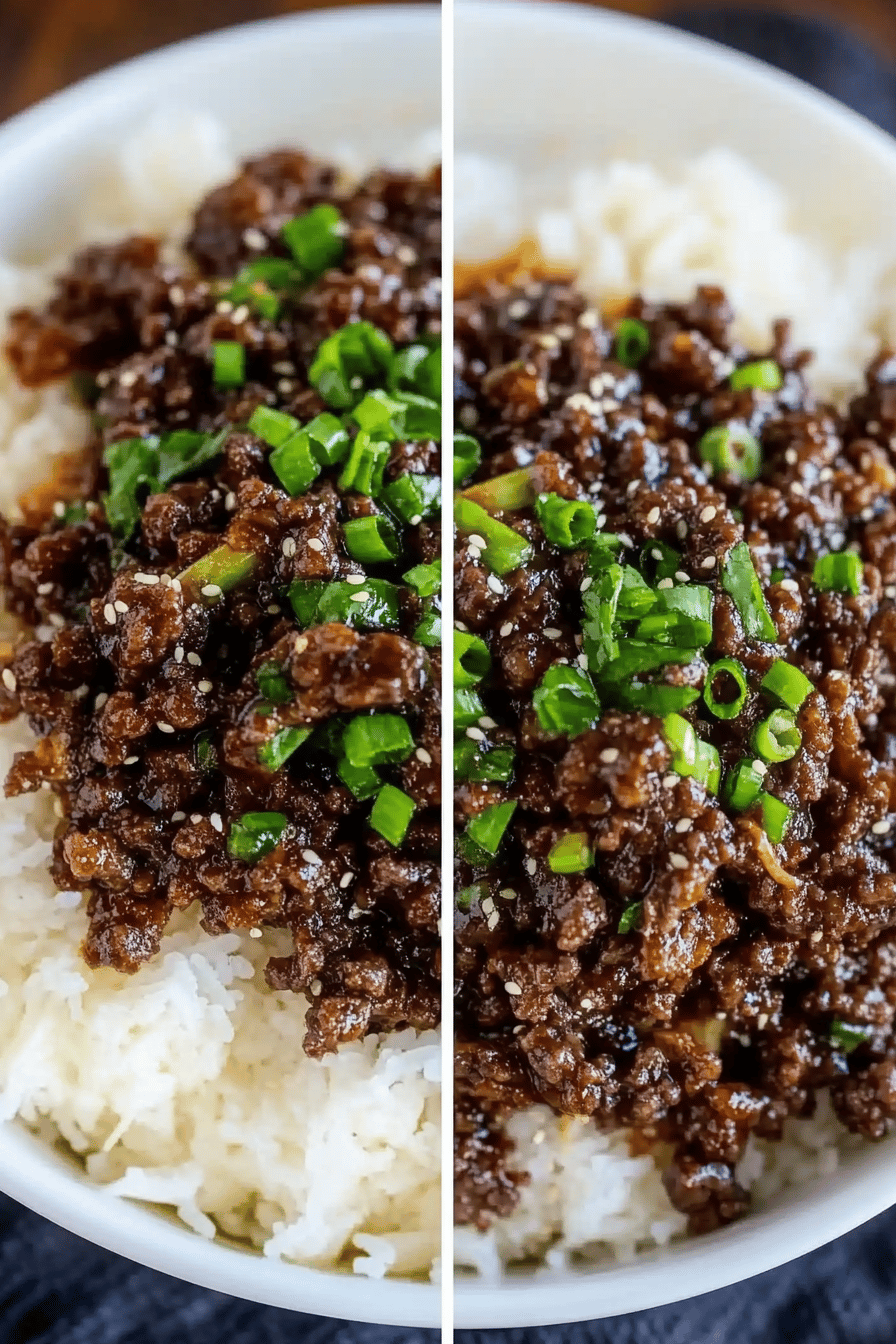 Easy Korean Ground Beef with Napa Slaw ingredients