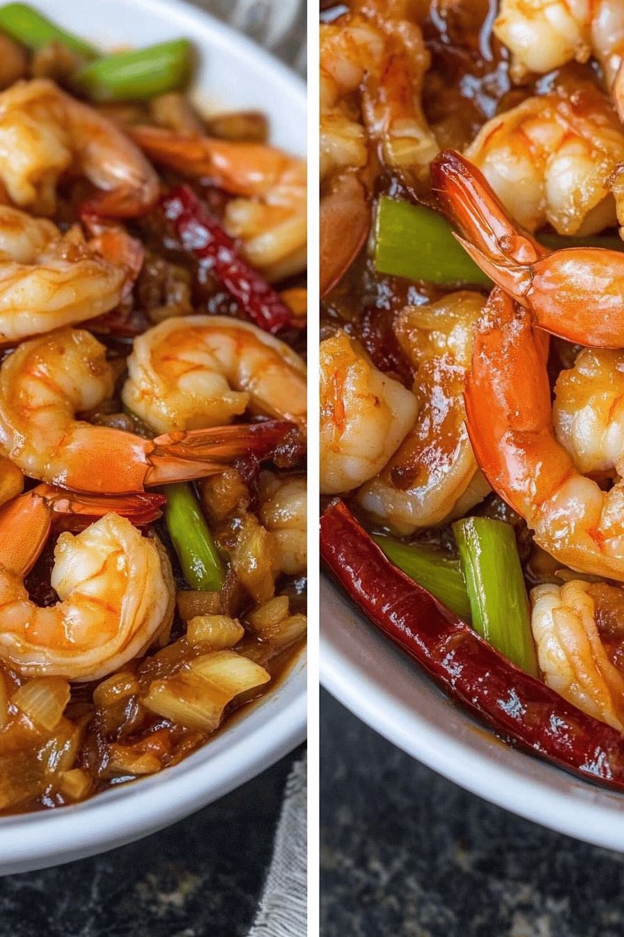 Easy Kung Pao Shrimp Recipe Final Dish Presentation