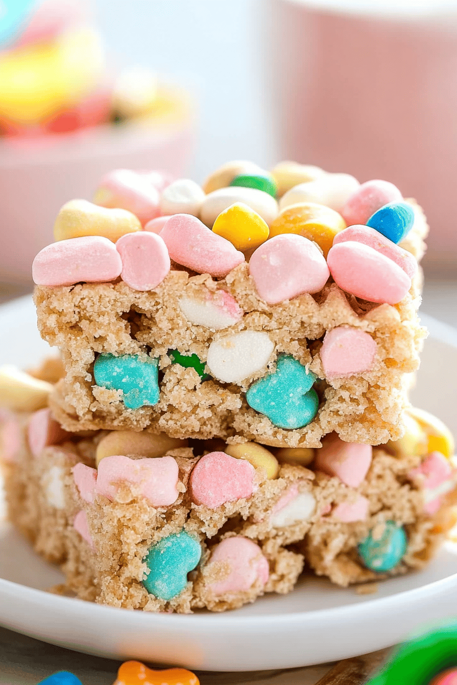 Easy Lucky Charm Marshmallow Treats Recipe ingredients
