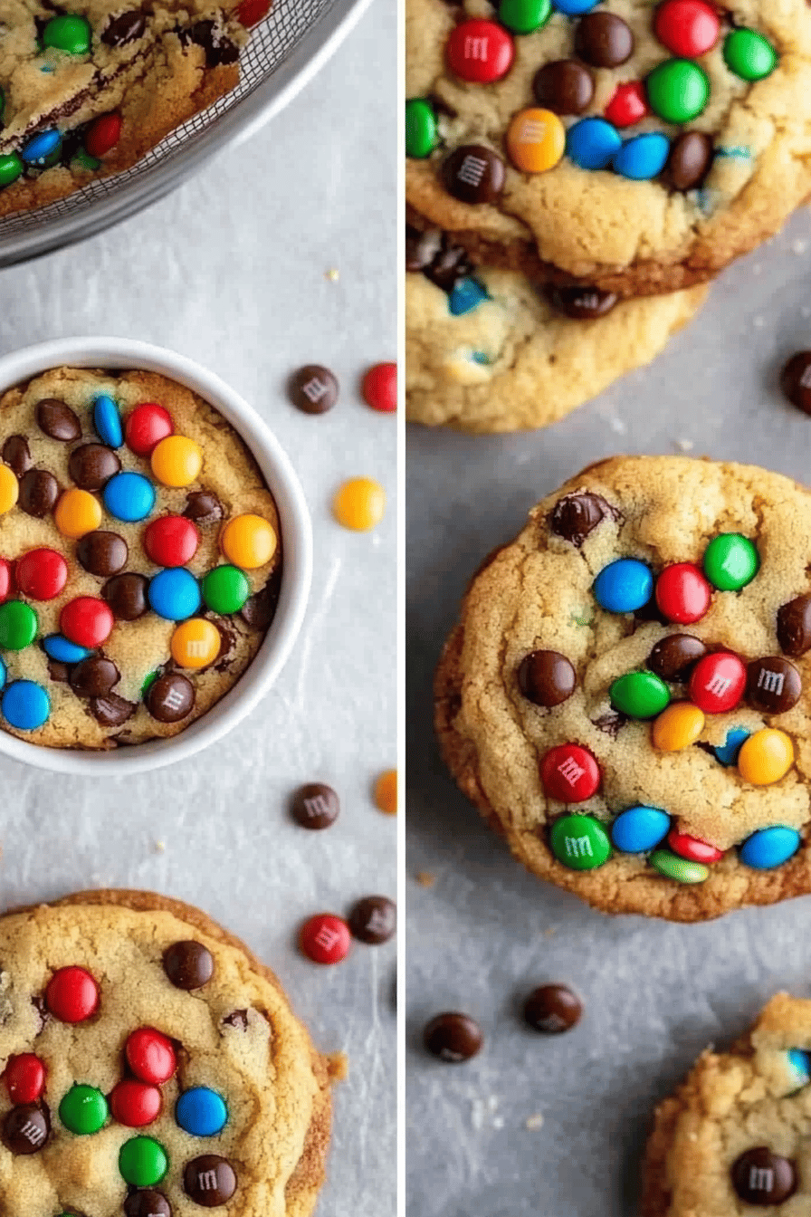 Easy M&M Cookies Recipe Final Dish Presentation