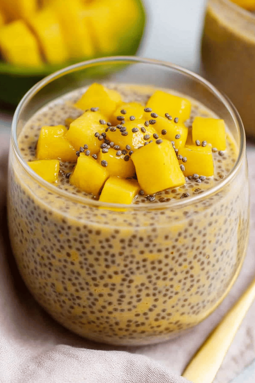 Easy Mango Chia Pudding Recipe Final Dish Presentation