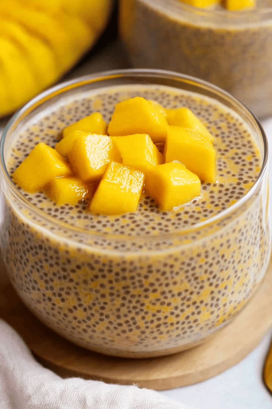Easy Mango Chia Pudding Recipe Final Dish Presentation