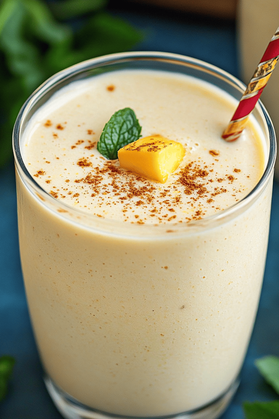 Easy Mango Lassi Recipe Final Dish Presentation