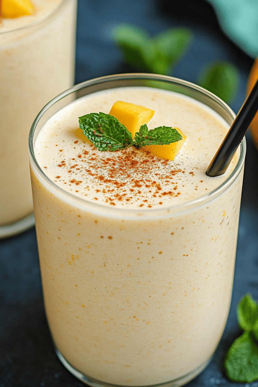 Easy Mango Lassi Recipe Final Dish Presentation