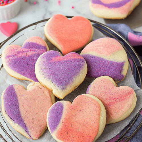 Easy Marbled Valentine's Sugar Cookies Recipe