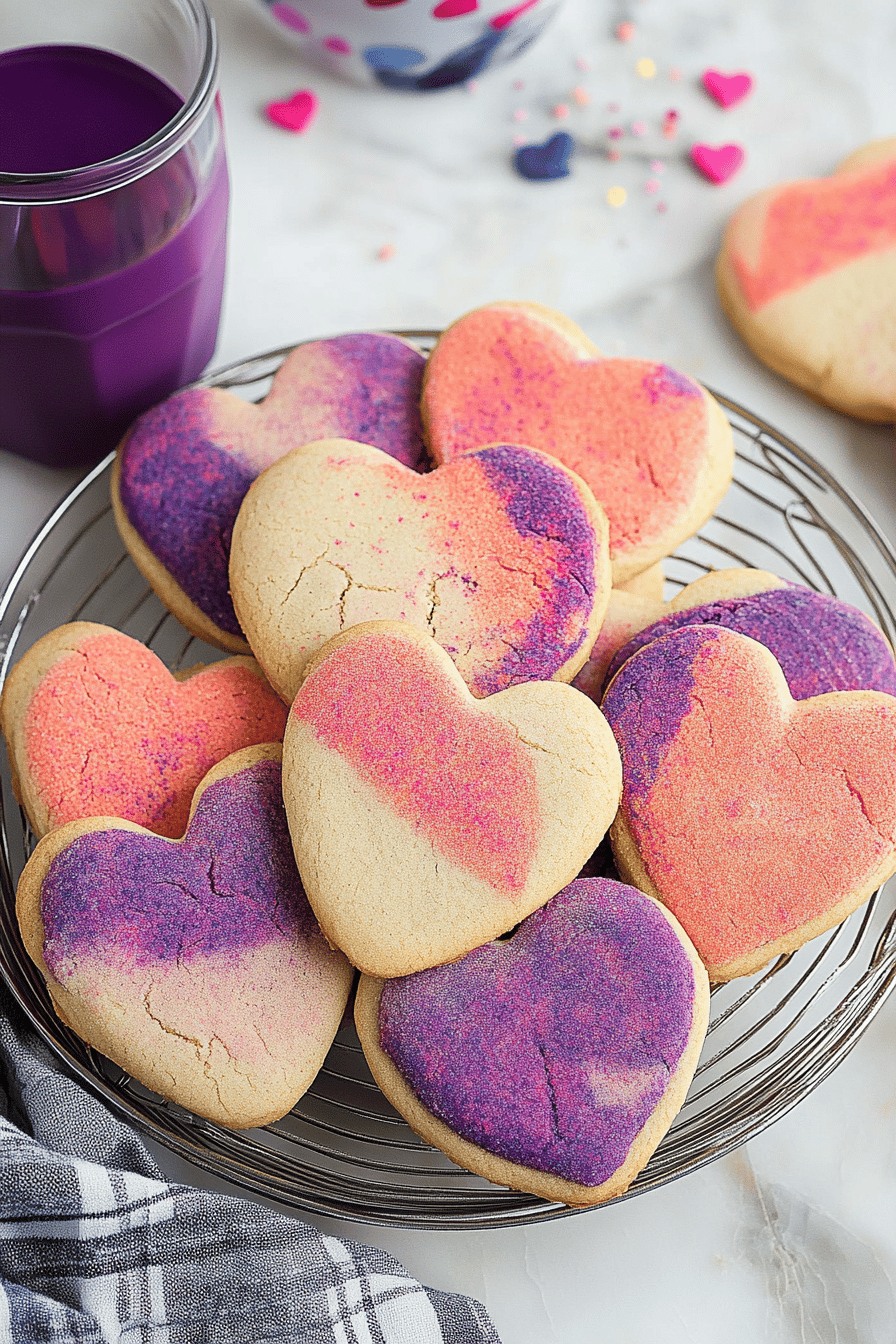 Easy Marbled Valentine's Sugar Cookies Recipe Final Dish Presentation