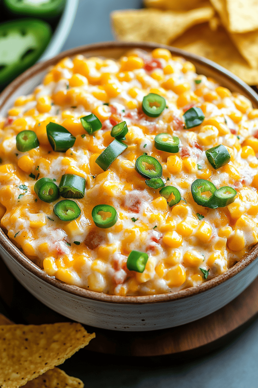 Easy Mexican Corn Dip Recipe Final Dish Presentation