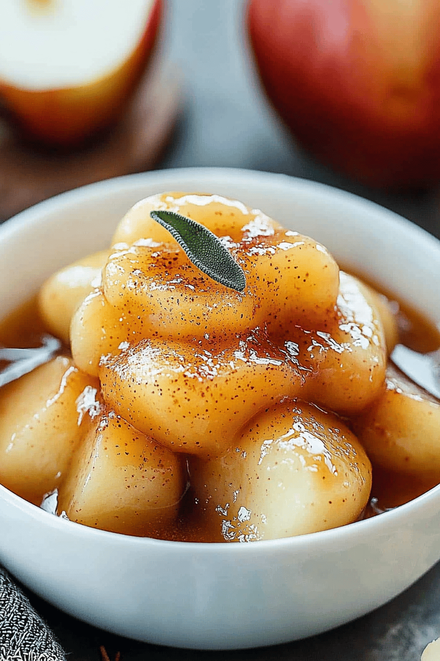 Easy Microwave Baked Apples Final Dish Presentation