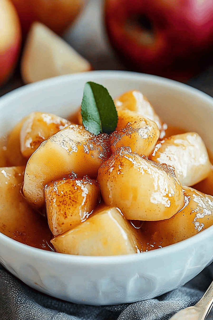 Easy Microwave Baked Apples Final Dish Presentation