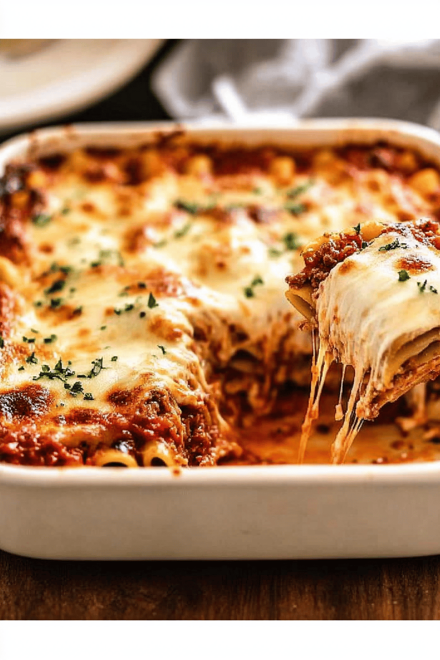 Easy Million Dollar Manicotti Recipe Final Dish Presentation