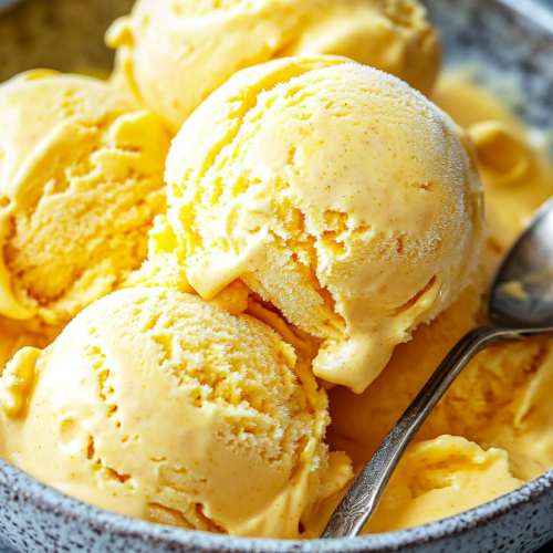 Easy No-Churn Mango Ice Cream Recipe
