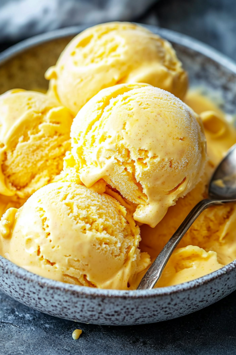 Easy No-Churn Mango Ice Cream Recipe