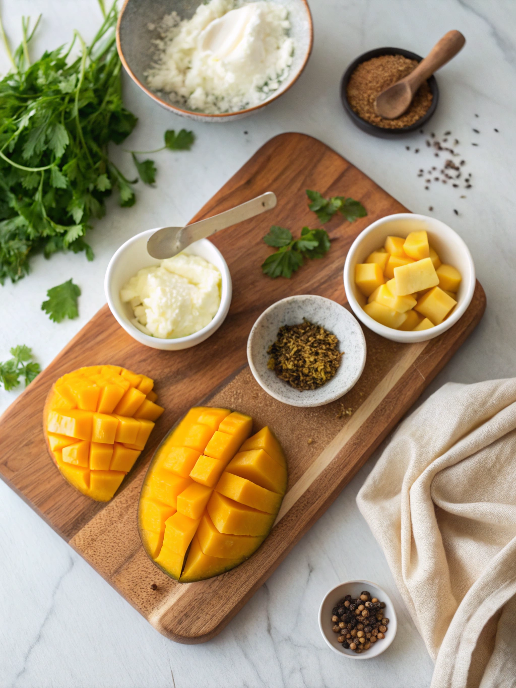 Easy No-Churn Mango Ice Cream Recipe ingredients