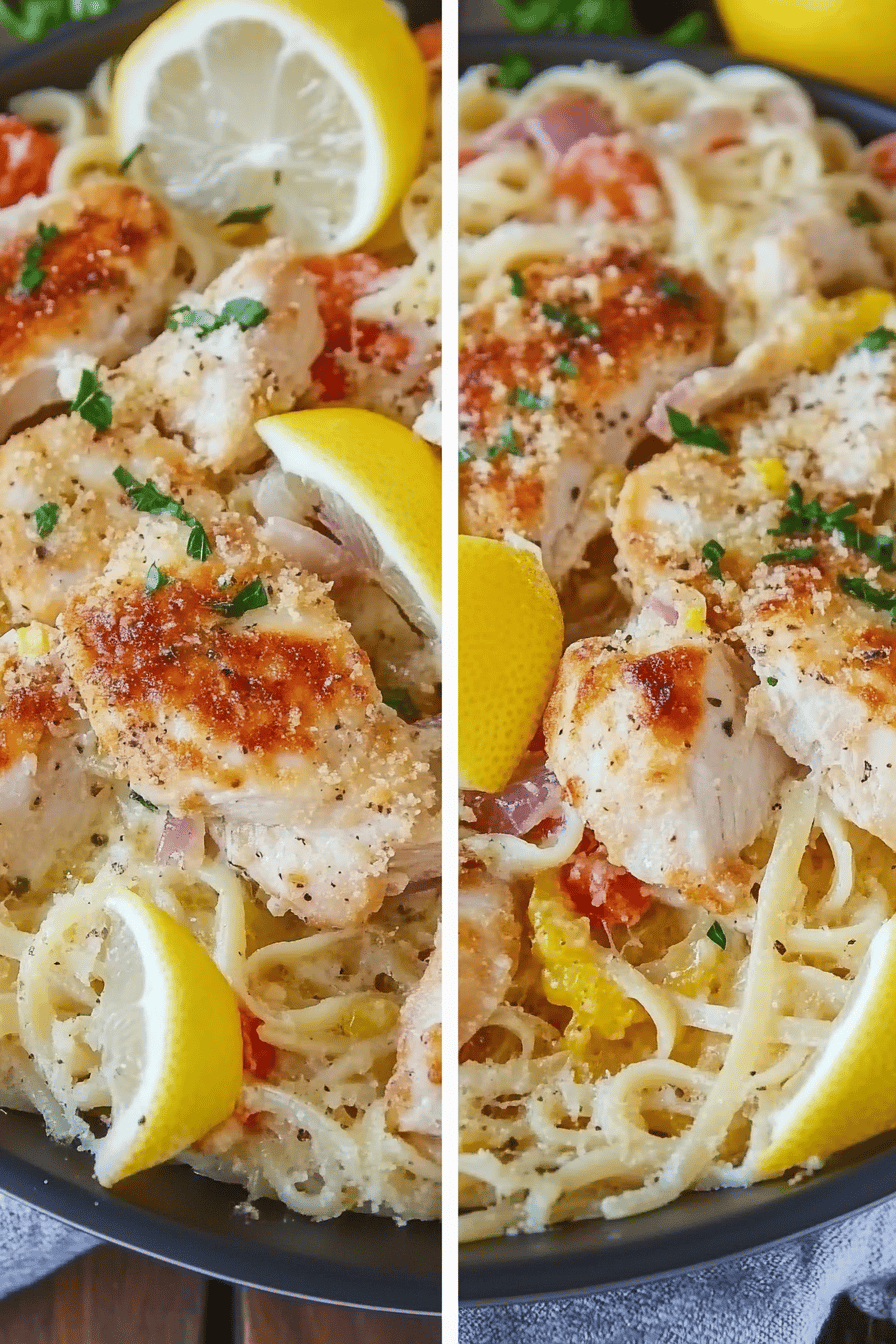 Easy Olive Garden Chicken Scampi Recipe Final Dish Presentation
