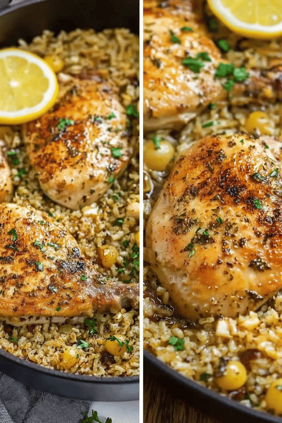 Easy One-Pot Greek Chicken and Rice Recipe ingredients