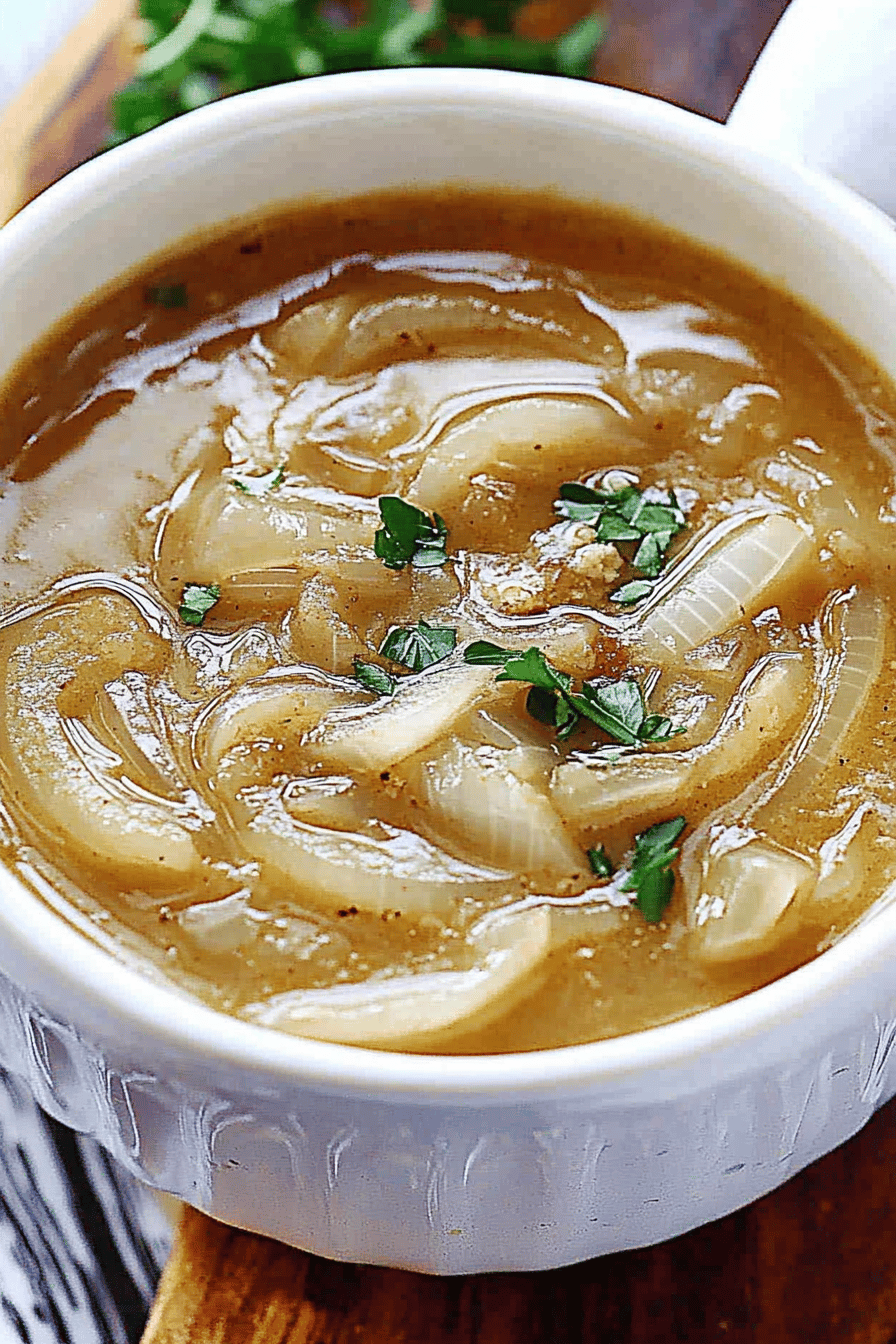 Easy Onion Soup Recipe Final Dish Presentation