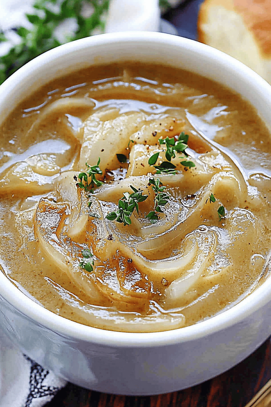Easy Onion Soup Recipe Final Dish Presentation