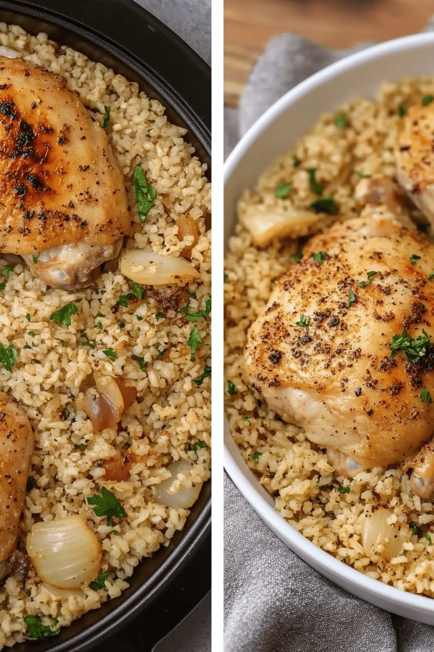 Easy Oven-Baked Chicken and Rice Recipe Final Dish Presentation