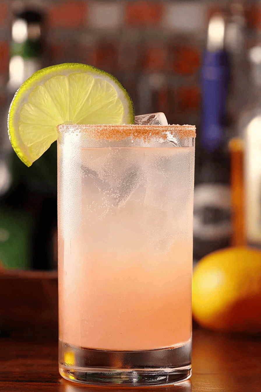 Easy Paloma Cocktail Recipe Final Dish Presentation