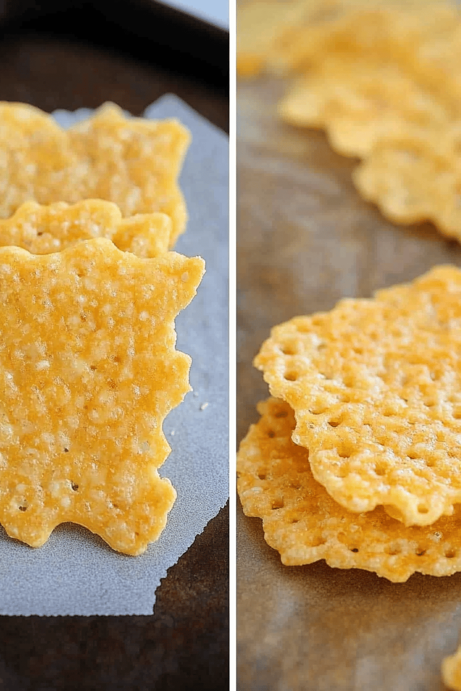 Easy Parmesan Crisps Recipe Final Dish Presentation