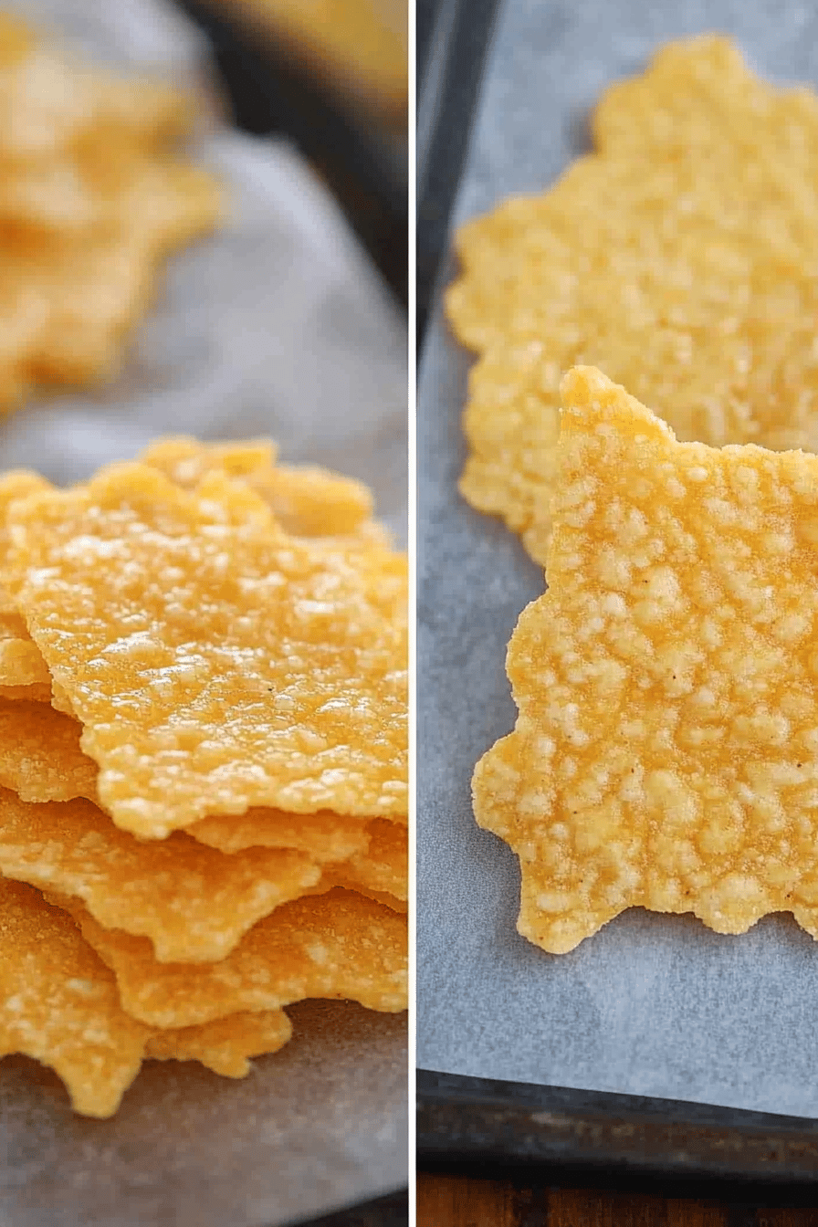 Easy Parmesan Crisps Recipe Final Dish Presentation