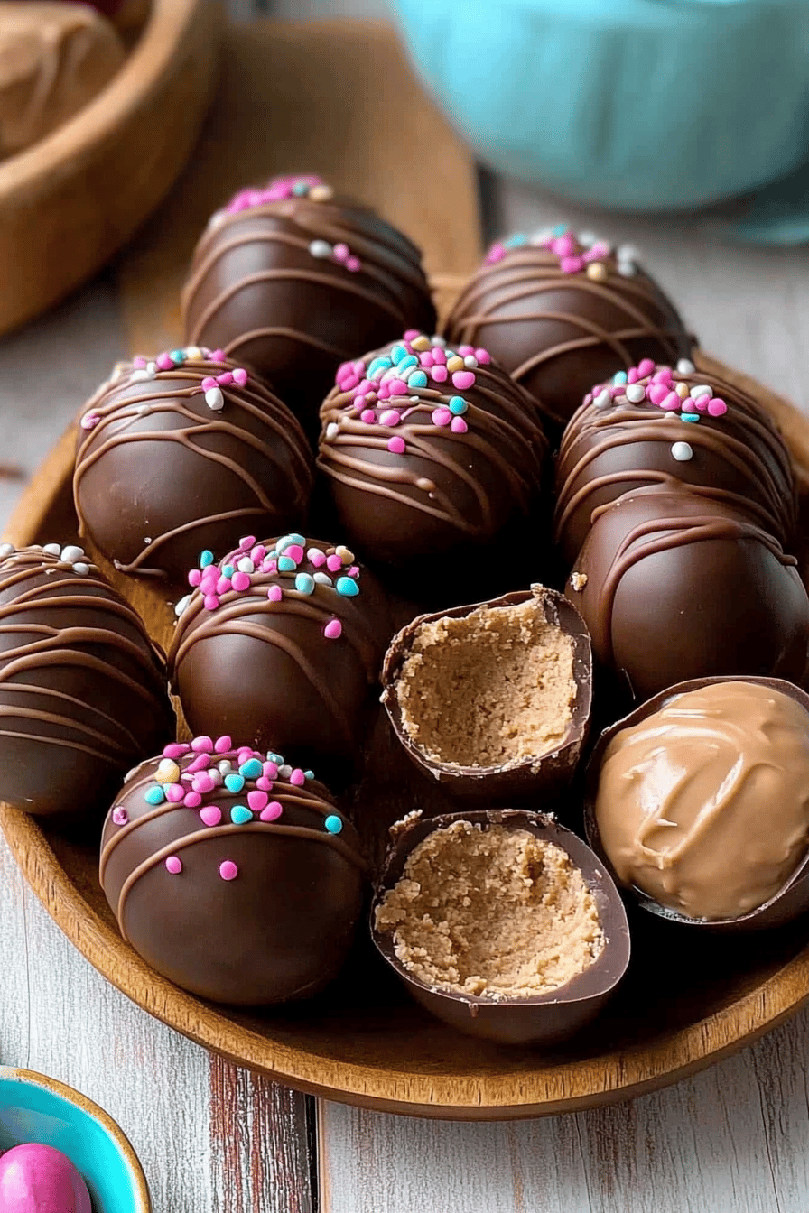 Easy Peanut Butter Easter Eggs Recipe Final Dish Presentation
