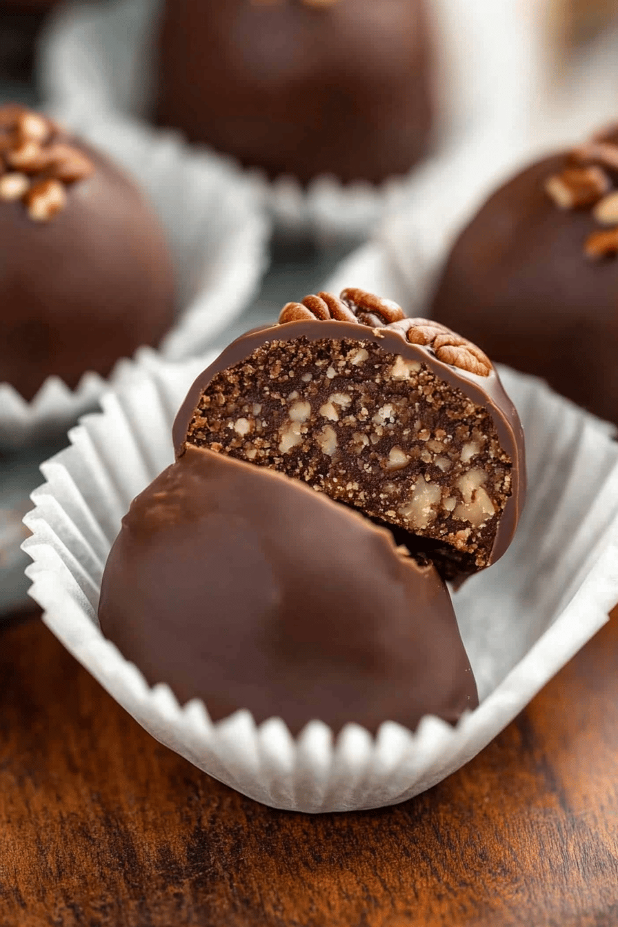 Easy Pecan Pie Truffles Recipe Final Dish Presentation