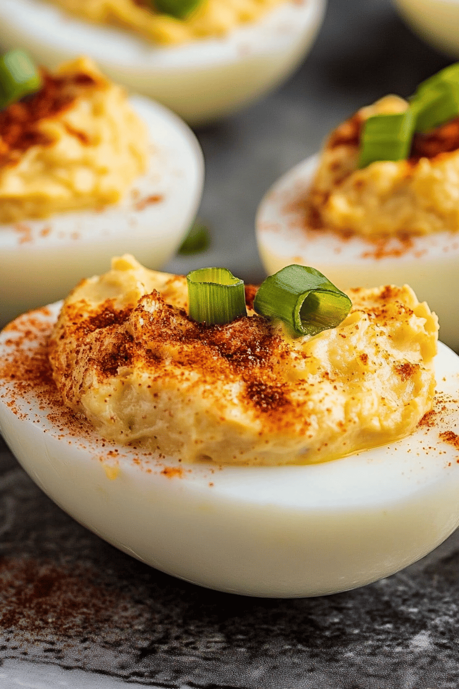 Easy Pimento Cheese Deviled Eggs Recipe Final Dish Presentation