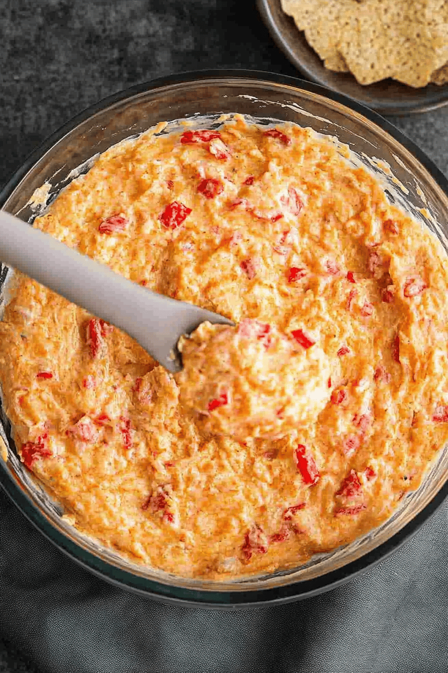 Easy Pimento Cheese Recipe Final Dish Presentation