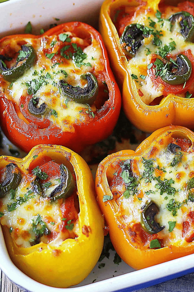 Easy Pizza Stuffed Bell Peppers Recipe