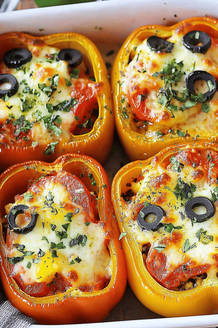 Easy Pizza Stuffed Bell Peppers Recipe ingredients