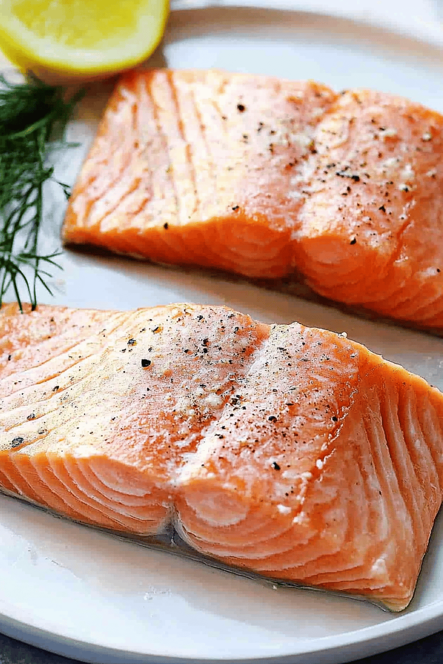 Easy Poached Salmon Recipe Final Dish Presentation