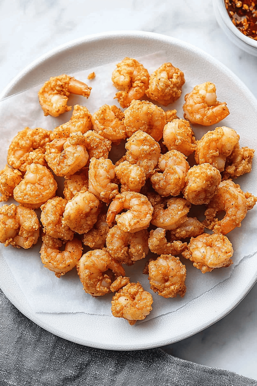 Easy Popcorn Shrimp Recipe Final Dish Presentation
