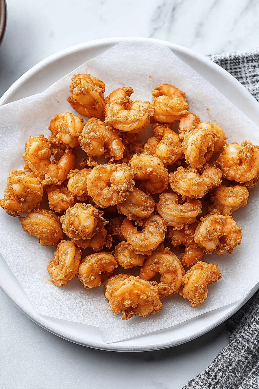 Easy Popcorn Shrimp Recipe Final Dish Presentation
