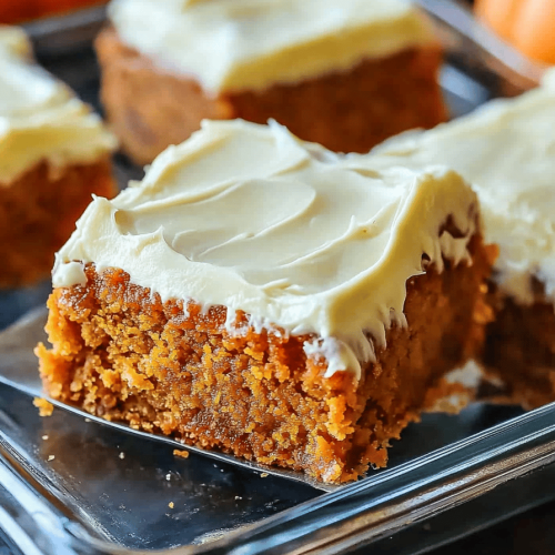 Easy Pumpkin Bars with Cream Cheese Frosting