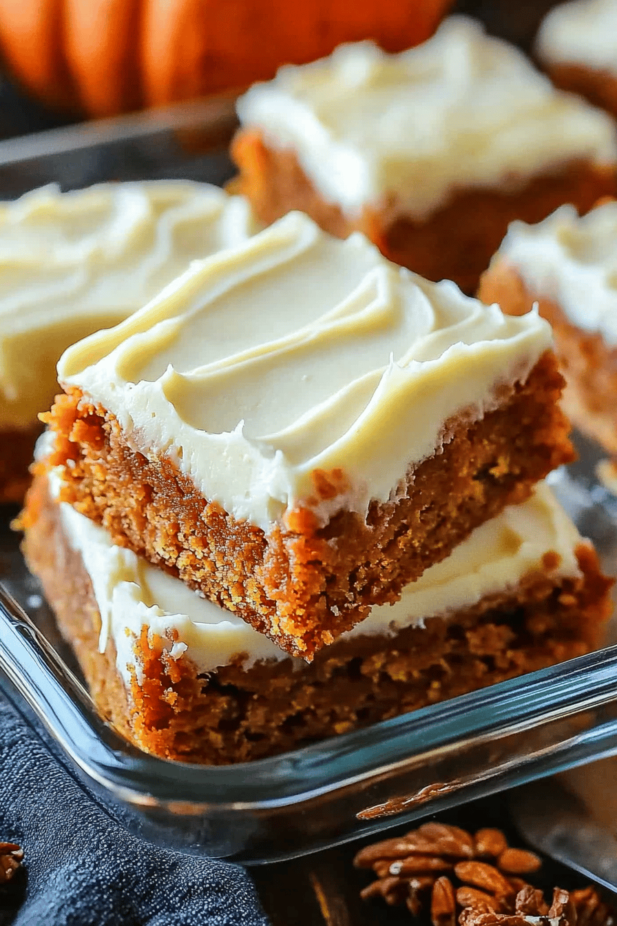 Easy Pumpkin Bars with Cream Cheese Frosting ingredients