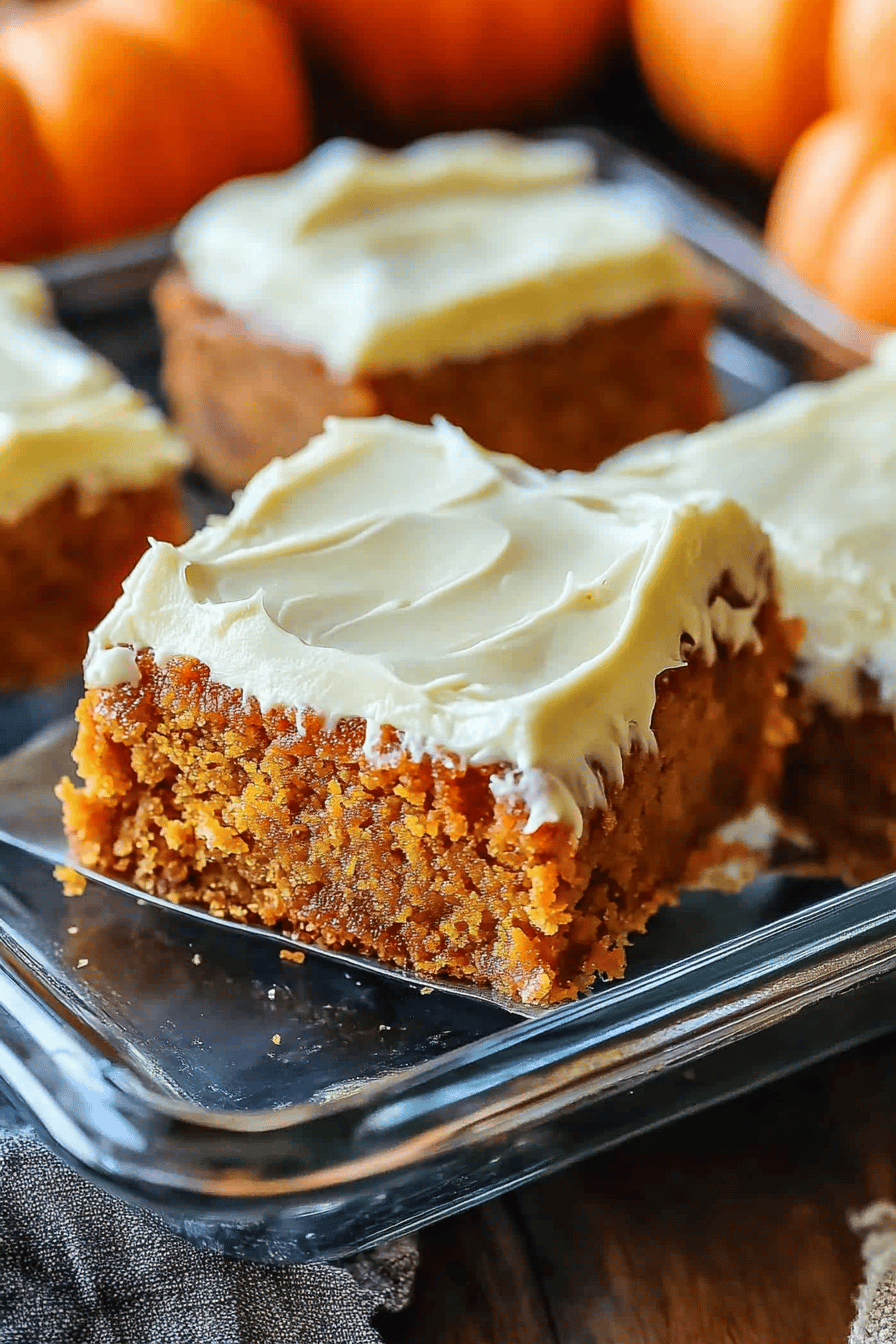 Easy Pumpkin Bars with Cream Cheese Frosting