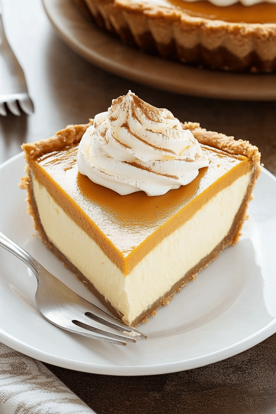 Easy Pumpkin Pie Cheesecake Recipe Final Dish Presentation