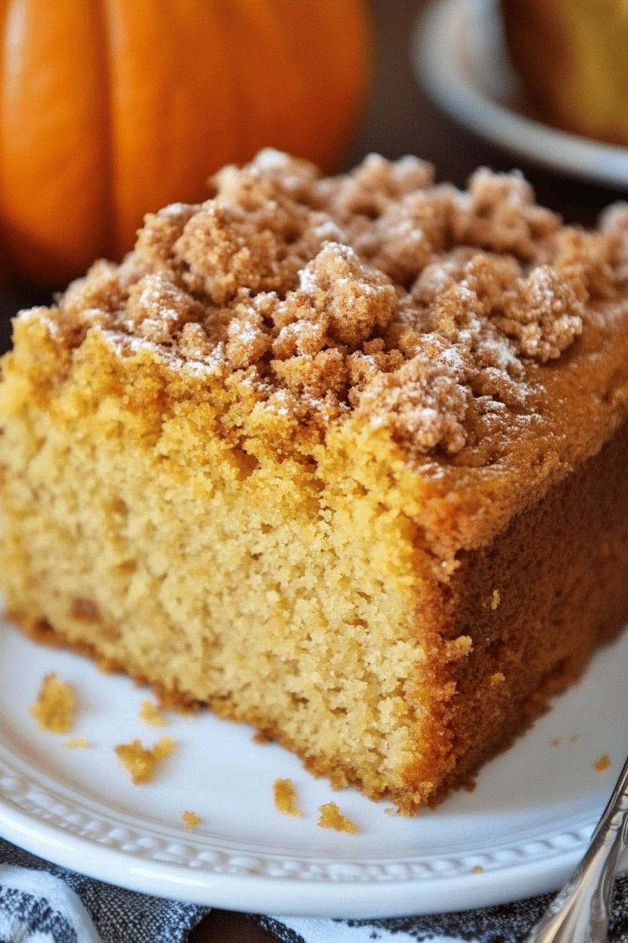 Easy Pumpkin Sour Cream Coffee Cake Recipe