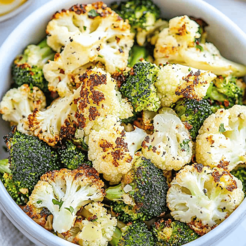 Easy Roasted Broccoli and Cauliflower Recipe